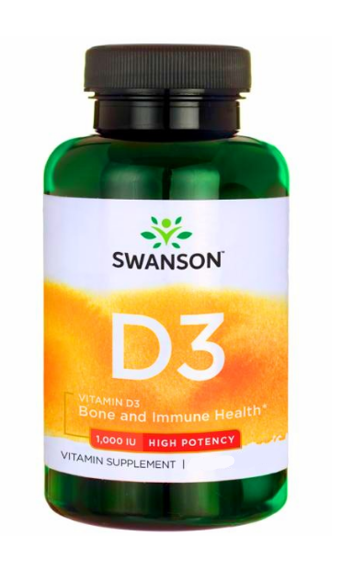 SWANSON Health Products Witamina D3 1000IU 250 kaps