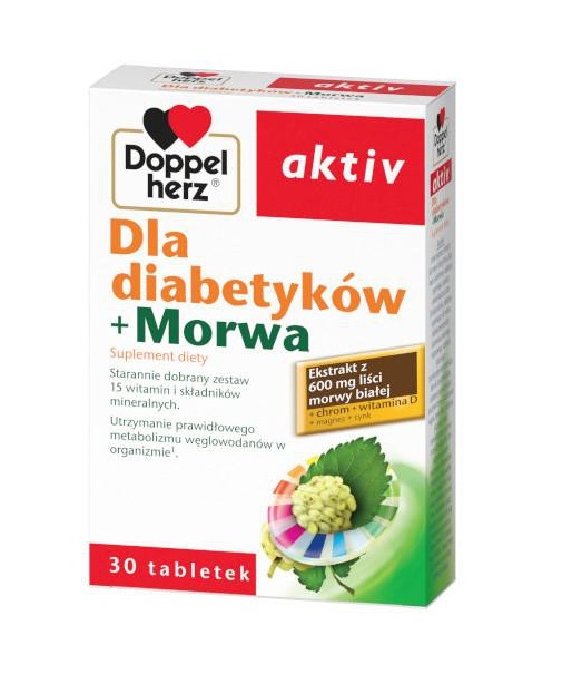 Opinie o QUEISSER PHARMA GMBH & CO Doppelherz Aktiv Dla diabetyków + Morwa 30 tabletek