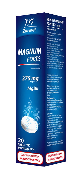 Zdrovit magnum forte 375 mg x 20 tabl musujących
