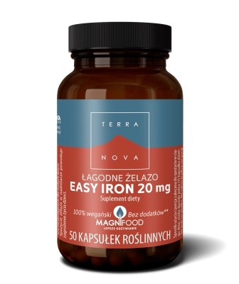 Terranova Łagodne żelazo EASY IRON 20mg 50 kaps.