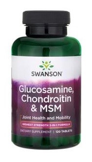 SWANSON Glukozamina, chondroityna i MSM 500/400/200 mg 120 tabl