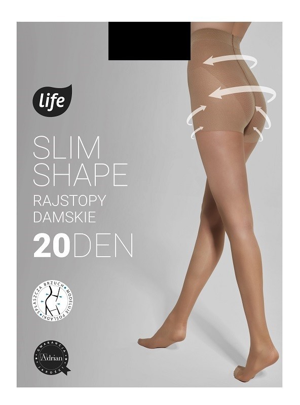Rajstopy - Life - Rajstopy Slim Shape 20 den rozm.2 Nero - grafika 1