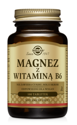 Solgar Magnez z witaminą B6 - 100 tabletek