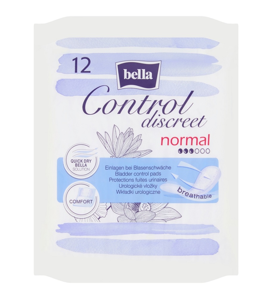 TZMO S.A. Wkładki urologiczne dla kobiet Bella Control Discreet Normal, 12 szt. BE-095-NO12-001