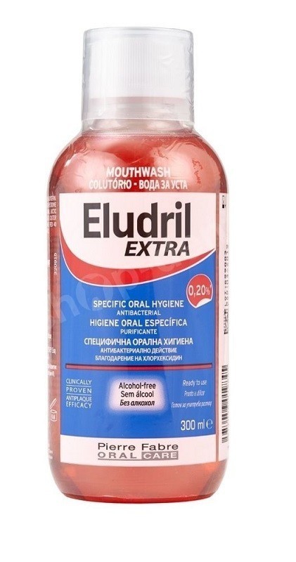 Eludril Eludril EXTRA płyn do płukania jamy ustnej z chlorheksydyną 0,2% bez alkoholu 300 ml