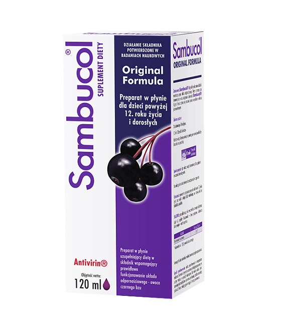 Sambucol Original Formula, suplement diety, 120 ml | Dostawa kurierem DHL tylko 9,99 zł !!