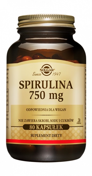 Solgar Spirulina 750 mg 80 kapsułek
