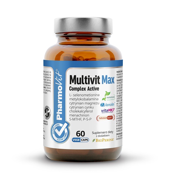 Pharmovit Multivit Max Complex Active Kompleks Witamin i Minerałów 60 kaps.