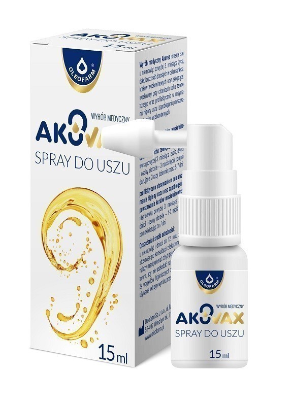 Oleofarm Akuvax spray do uszu 15 ml |  OD 199 PLN!