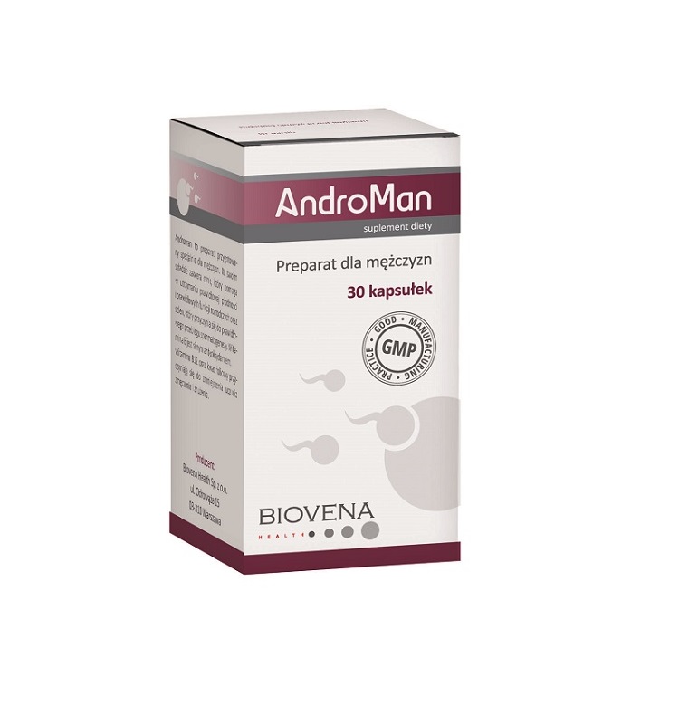 Biovena Androman 30 kapsułek Długi termin ważności! 3521041