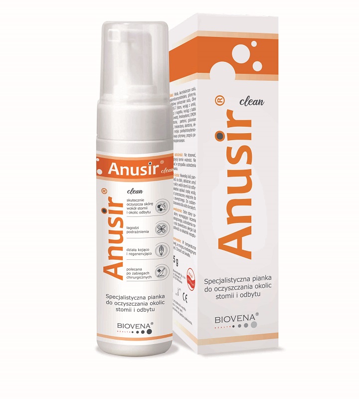 Biovena Health Anusir - specjalistyczna pianka oczyszczająca do oczyszczania stomii i odbytu 225 g