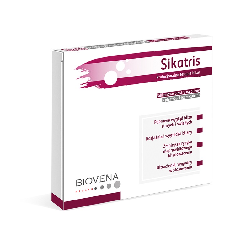 Biovena Health Plast.sikatris silik.n/blizny 10x10cm x 5