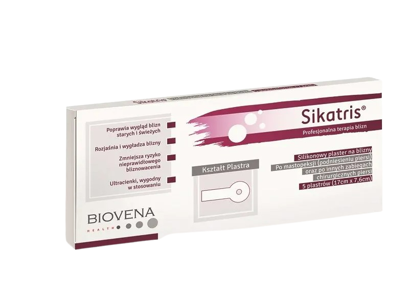 Biovena Health SIKATRIS plastrów silikonowy po mastopeksji  (5 szt.)