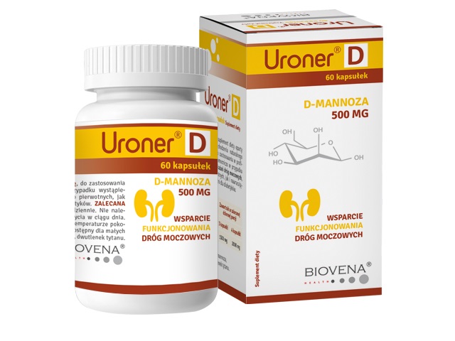 Biovena Health Uroner D- mannoza wsparcie dróg moczowych 60 kapsułek