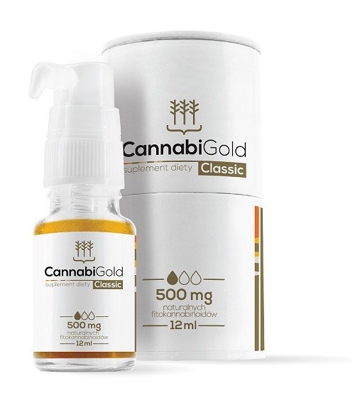 Cannabigold Classic 500 mg olejek CBD - suplement diety 12 ml