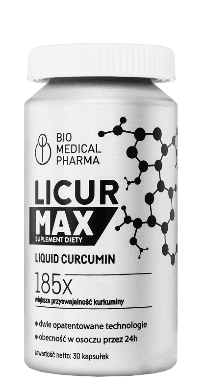 Bio Medical Pharma Licur MAX, płynna micelarna kurkuma, 30 kaps. Bio Medical Pharma A613-93761