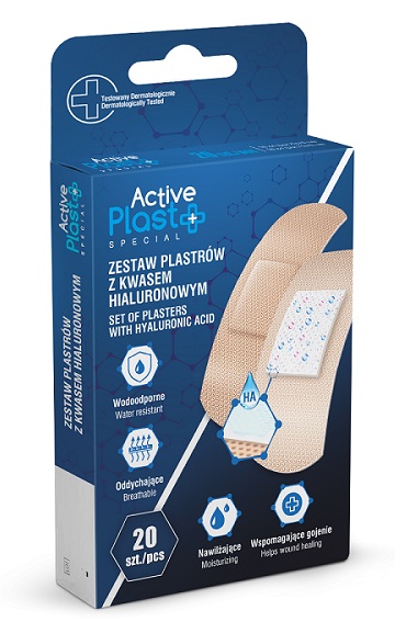 Active Plast Special Zestaw Plastrów z Kwasem Hialuronowym 20 szt.