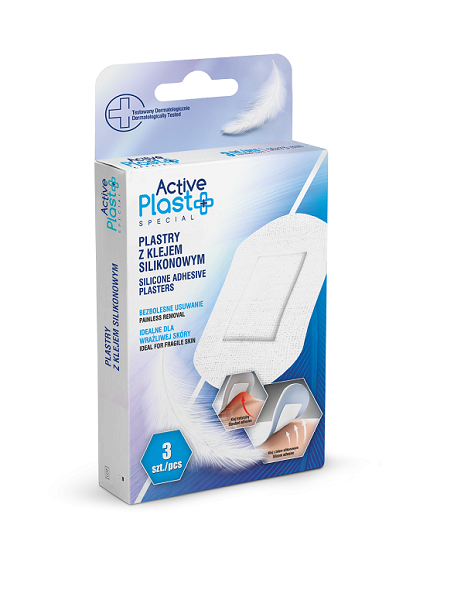 NTRADE ACTIVE PLAST Plastry z klejem silikonowym, 3szt.