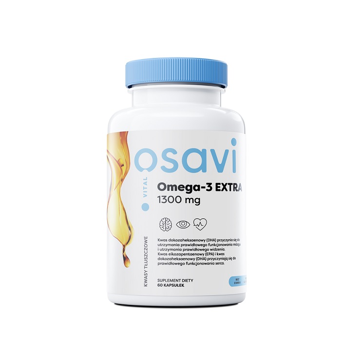 Osavi - Omega-3 Extra, 1300mg, Cytryna, 60 kapsułek miękkich