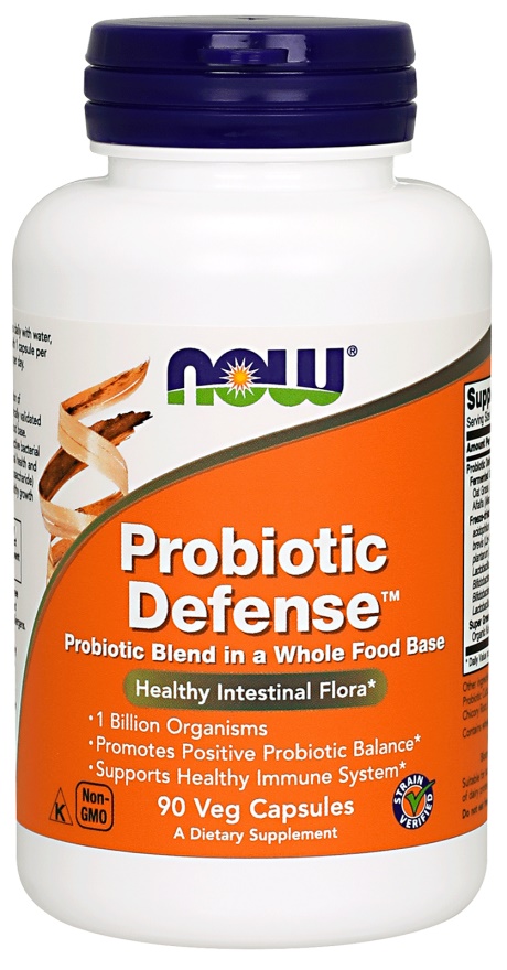 NOW FOODS Probiotic Defense (Probiotyk, Układ pokarmowy) 90 Kapsułek wegetariańskich