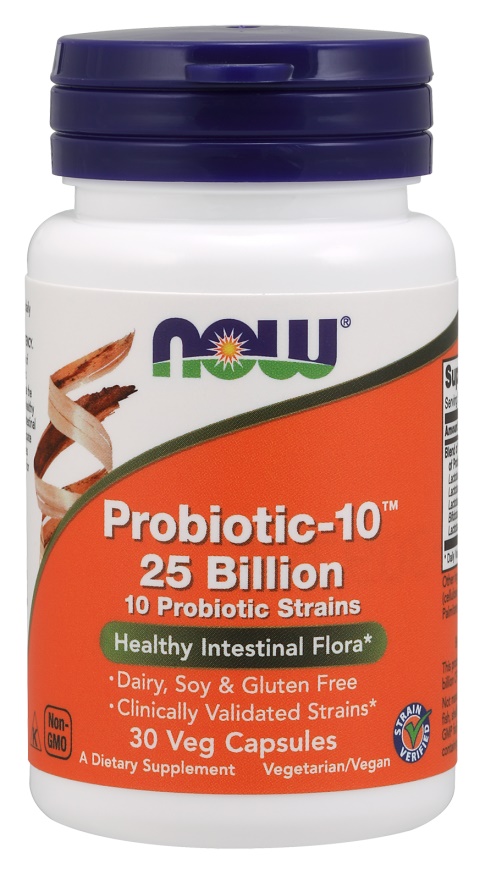 Now Foods NOW Probiotic-10 25 Billion 10 Probiotic Strains 30vegcaps