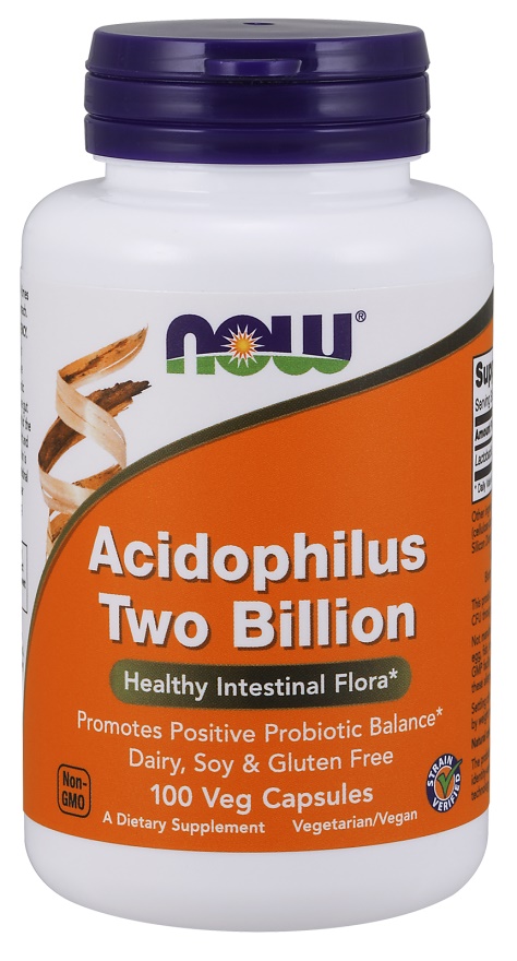 NOW FOODS NOW FOODS Acidophilus Two Billion (Probiotyk, Zdrowa Flora Jelitowa) 100 Kapsułek wegetariańskich