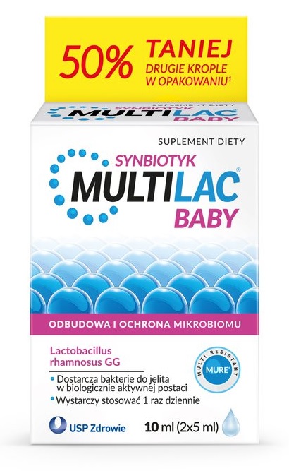 USP Zdrowie Multilac Baby synbiotyk krople 2 x 5 ml