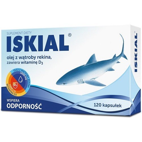 Iskial olej z wątroby rekina w dwupaku 2 x 120 kaps