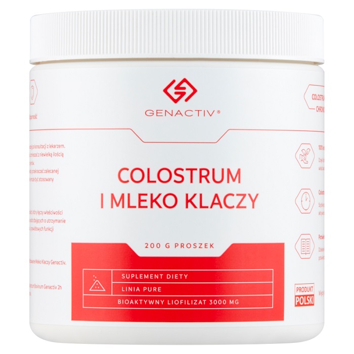 GENACTIV GENACTIVE Immuno Colostrum EQ 200 g PROMOCJA - suplement diety