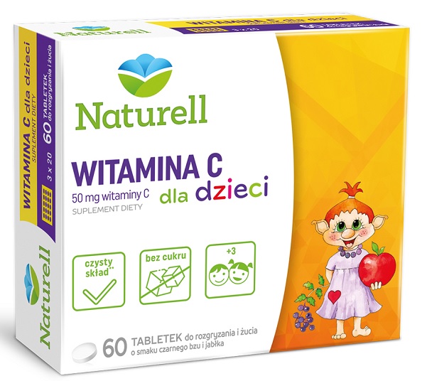 Naturell Witamina C dla dzieci x 60 tabl