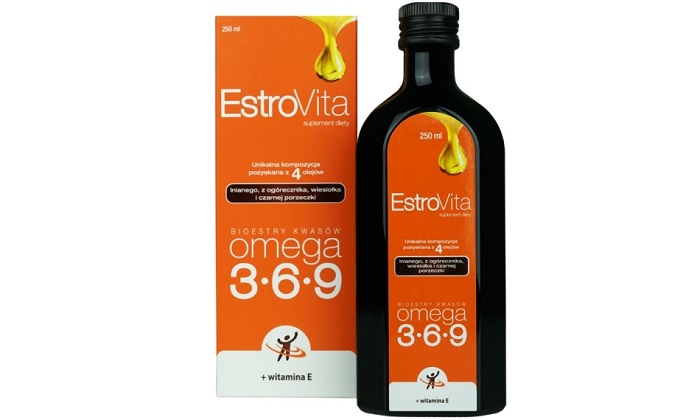 SKOTAN EstroVita Omega 3-6-9 + witamina E Płyn, 250ml