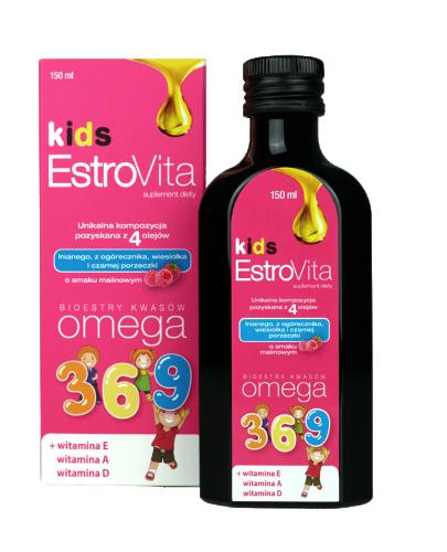 Omega Pharma SKOTAN S.A. EstroVita Kids 3-6-9, płyn o smaku malinowym 150ml 3815541