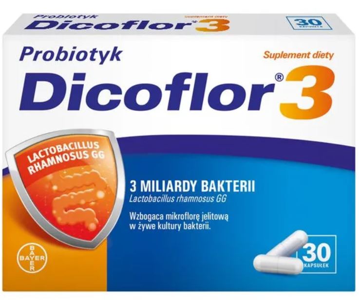 Bayer SP. Z O.O. Dicoflor 3 30 kapsułek 3736042