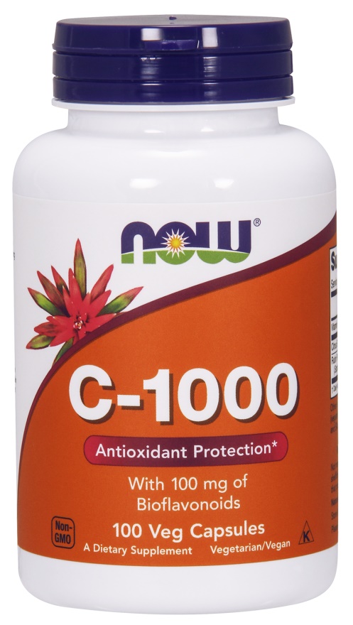 Now Foods Vitamin C-1000 with 100 mg Bioflavonoids 100 Kapsułek