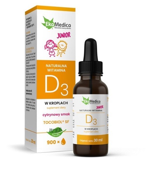 EkaMedica Witaminy Junior D3 krople 30 ml