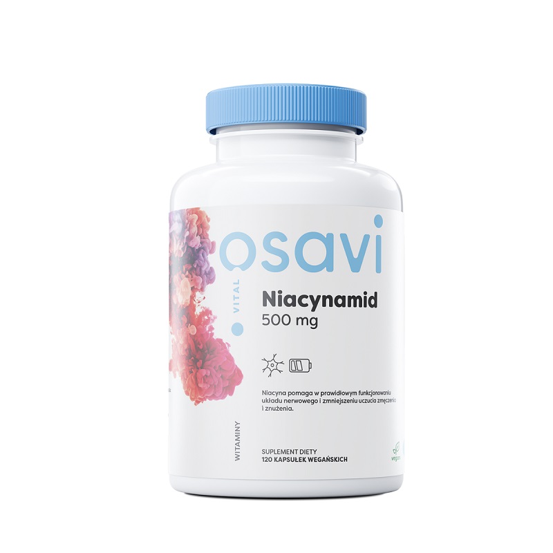 OSAVI Niacynamid 500mg 120 Kapsułek wegańskich