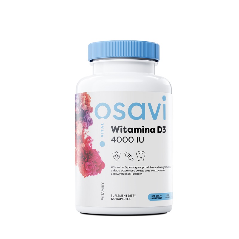 OSAVI Witamina D3 4000IU 120 Kapsułek żelowych