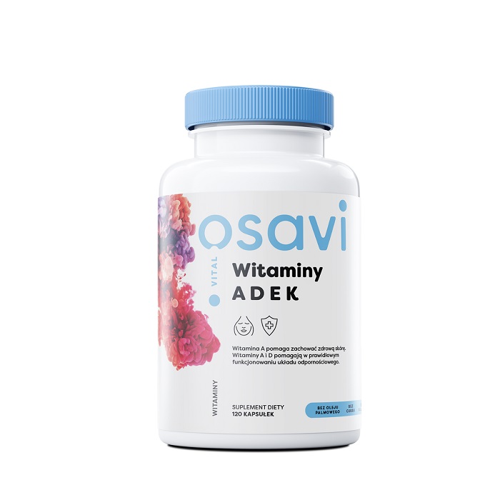 OSAVI Witaminy ADEK (Witamina A, D, E, K) 120 Kapsułek żelowych