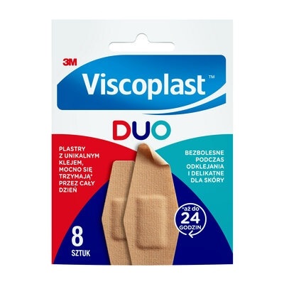 3M VISCOPLAST Plaster DUO kopertka, 8 sztuk
