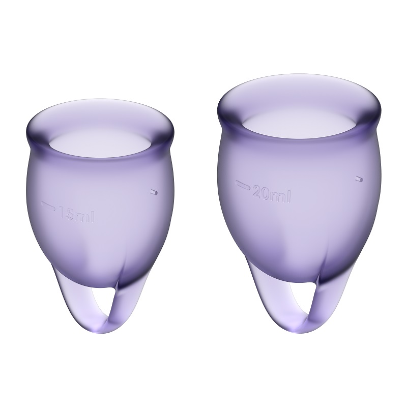 Satisfyer Feel Confident Menstrual Cup Kubeczki Menstruacyjne Kolor Lila 2 Sztuki