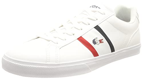 Lacoste 45CMA0055, Vulcanized Trampki męskie, WHT/NVY/RE, 40 EU, Wht Nvy Re, 40 EU
