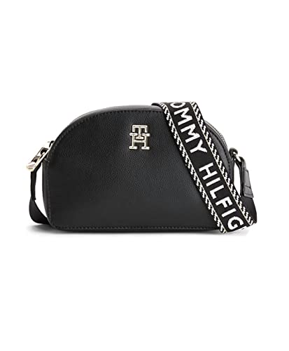 TOMMY HILFIGER Damska torba na aparat Tommy Life Half Moon Crossovers, czarna, jeden rozmiar, Czarny