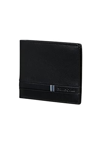 Samsonite Flagged SLG - portfel, 10,5 cm, czarny (czarny), czarny (czarny), koszulki na karty kredytowe męskie
