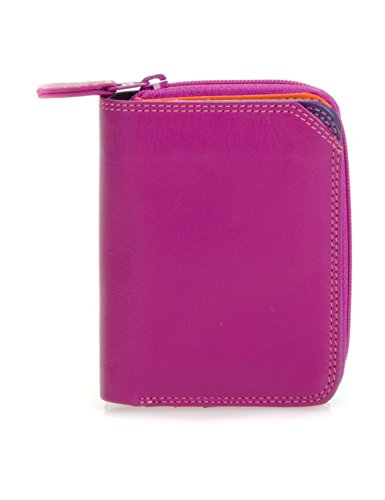 Mywalit - Skórzany portfel damski - Small Wallet w/Zip Around Purse- 226-75 - Sangria Multi, czarny