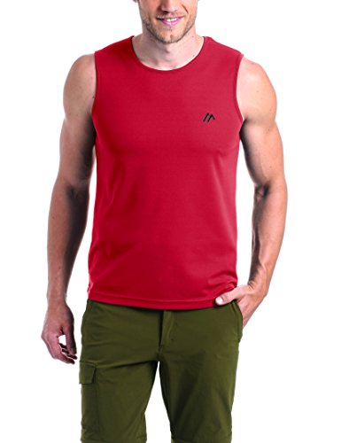 MAIER SPORTS, Peter męski tank top, czerwony (salsa), S