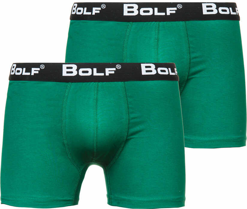 Zielone bokserki męskie Bolf 0953-2P 2 PACK
