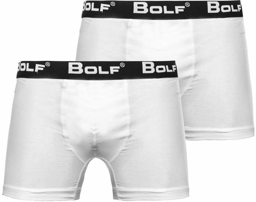 Białe bokserki męskie Bolf 0953-2P 2 PACK