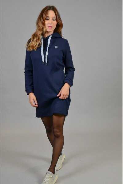 Harcour Sukienka dresowa z kapturem DOLCE AW 22/23 - navy