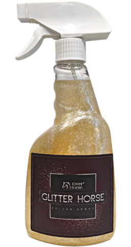Over Horse Spray z brokatem do sierści, grzywy i ogona Glitter Horse Silver Spray 500 ml
