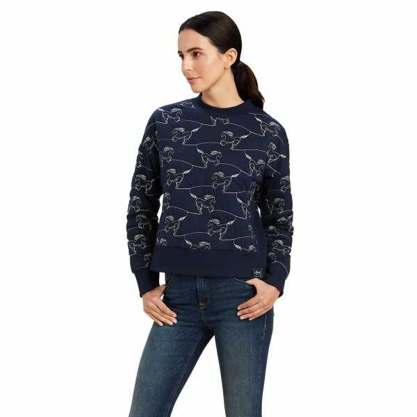 Ariat Bluza CONTOUR EQUINE damska - navy eclipse